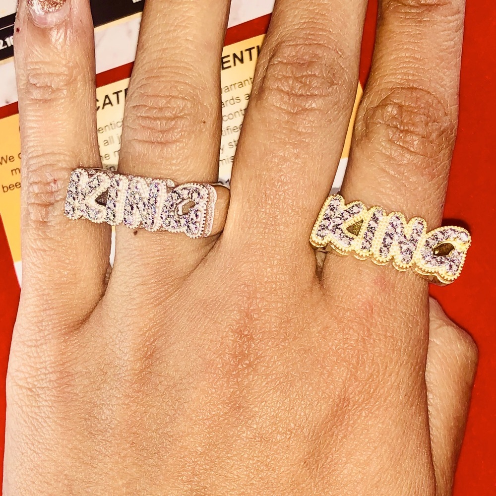 Real diamond King Ring for men, best gift, Free Appraisal Free posh authenticate